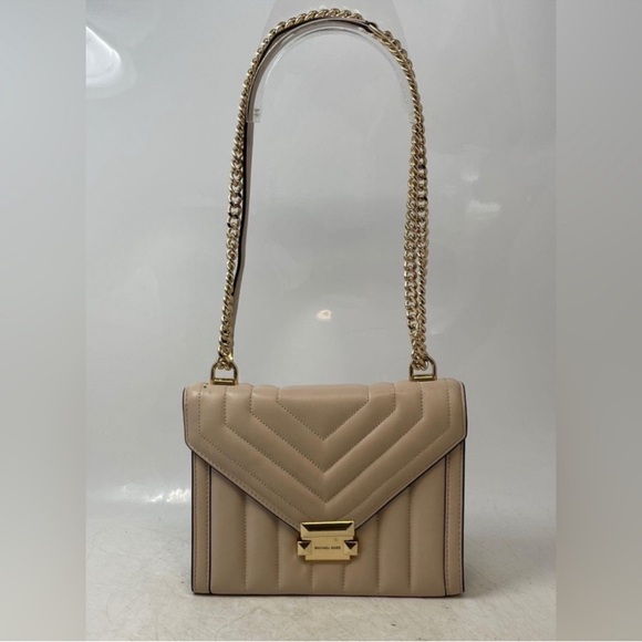 Michael Kors Handbags - Michael Kors Beige Quilted Shoulder Bag